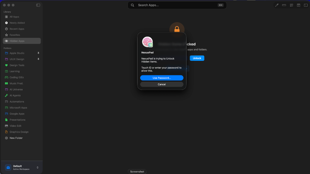 Touch ID Lock Mockup